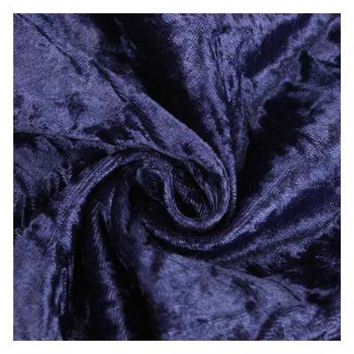 JIAMO Polyester Spnadex Ice Crushed Stretch Velvet Fabric with Different Color